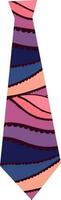 Flat illustration of colorful decorative necktie. vector