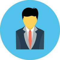 Front style of faceless man wearning coat and tie. vector