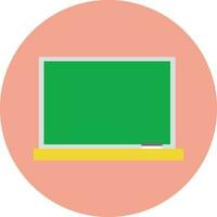 Clean green board with sponge on circular background. vector