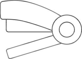 Stroke style of stapler or tracker. vector