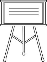 Black line art illustration of school board icon. vector