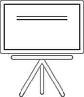 Chalkboard with standing frame in stroke style. vector