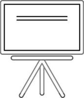 Chalkboard with standing frame in stroke style. vector