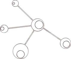 Vector molecule sign or symbol in flat style.