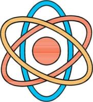 Illustration of atom icon. vector