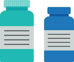 Flat illustration of medicine bottles. vector