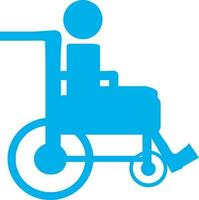 Illustration of disabled handicap symbol. vector