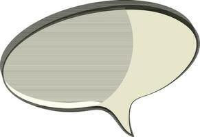 Comic speech bubble sticker in white color. vector