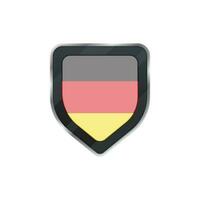 Germany flag decorated shield. vector