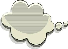 Comic speech bubble in cloud shape. vector