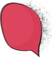 Speech bubble sticker in pink color. vector