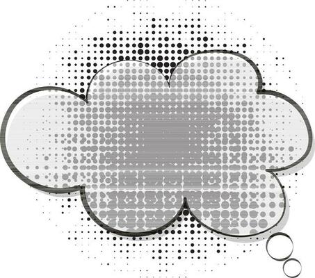 Empty comic speech bubble in pop art style.