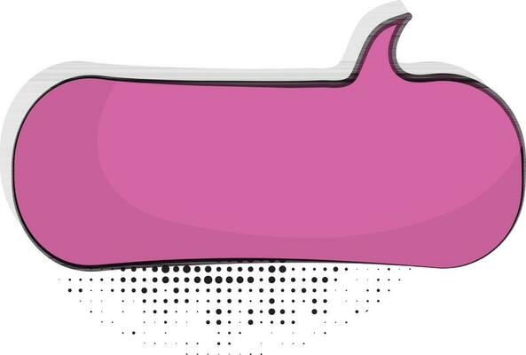 Purple empty comic speech bubble.