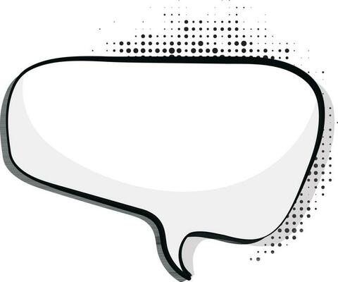 Comic speech bubble in pop art style.