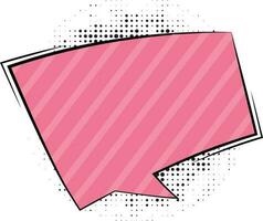 Blank comic Speech bubble in pink color. vector