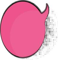 Pink color blank speech bubble. vector