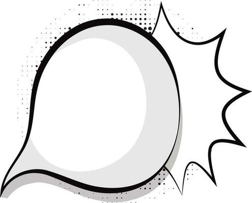 Blank comic speech bubble in pop art style.