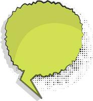 Empty speech bubble in green color. vector