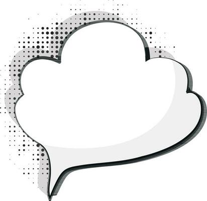 Blank comic speech bubble.