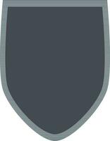 Isolated blank shield badge in grey color. vector