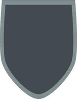 Isolated blank shield badge in grey color. vector