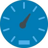 Blue and grey speedometer in flat style. vector