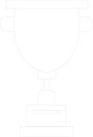 Line art illustration of a trophy cup. vector