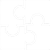 Line art puzzles icon on white background. vector