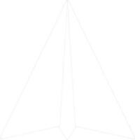 Black line art cursor in flat style. vector