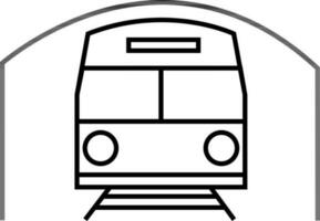 plano estilo ilustración de tren. vector