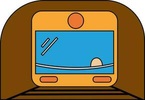 Flat style illustration of train. vector