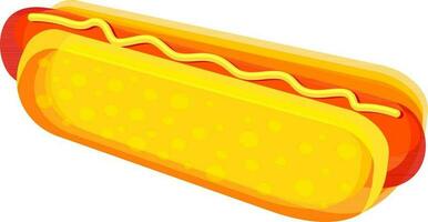 Illustration of hot dog. vector