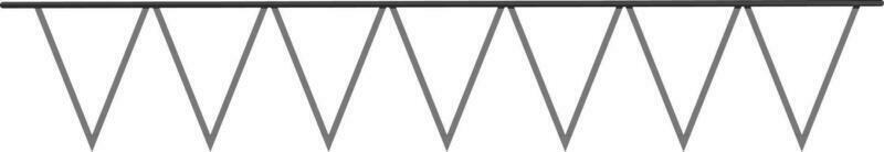 Black line art bunting flag on white background. vector