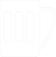 Isolated mug in black line art. vector