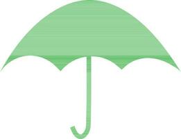 Green umbrella on white background. vector