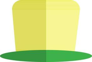 Pamela hat in yellow and green color. vector