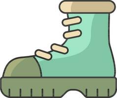 Flat Illustration Of Tricolor Shoes Icon. vector