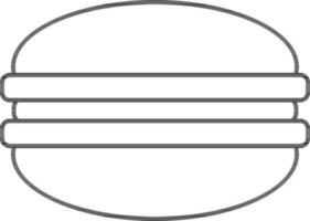 Isolated Macaroon Icon In Outline Style. vector