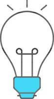 Illuminate Bulb Icon In Flat Style. vector