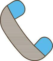 Isolated Telephone Icon In Flat Style. vector