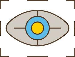 Isolated Eye Tracking Icon In Flat Style. vector