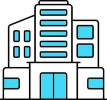 Illustration of Building Icon In Flat Style. vector