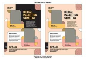 digital márketing En Vivo seminario web volantes vector diseño modelo