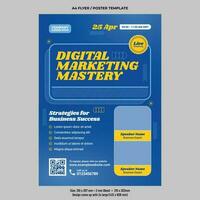 Digital marketing online workshop flyer vector design template