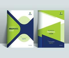 Creative Business Proposal cover Design template adept for multipurpose projects vector