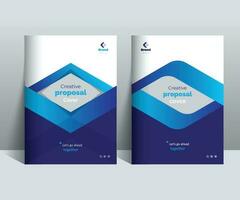 Blue Creative Proposal Cover Design Template adept for Multipurpose Projects such as annual reports, brochures, corporate events, covers and etc. vector