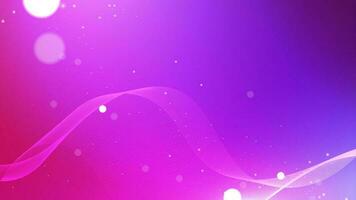 Abstract purple and pink gradient waves background. Glowing lines with glitter particles vector