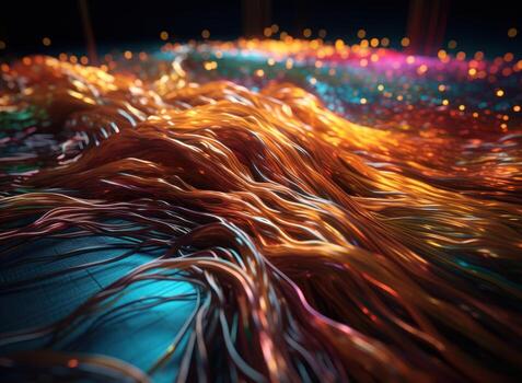 Big data visuliastion cyberspace created with technology photo