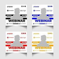 Digital marketing and corporate business live webinar banner or social media post template design vector