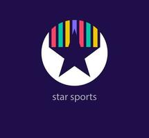 Star sports team logo. Unique color transitions. Creative star and round logo template. vector